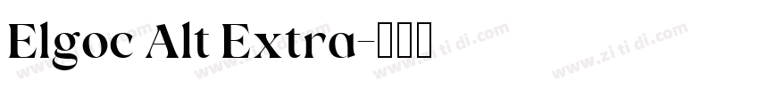 Elgoc Alt Extra字体转换